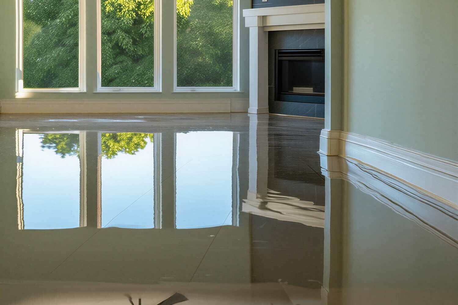 A flooded Brooklyn home being cleaned up after flood damage